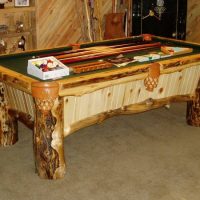 Rustic Log Pool Table
