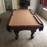 Great Condition Light Brown Felt Pool Table